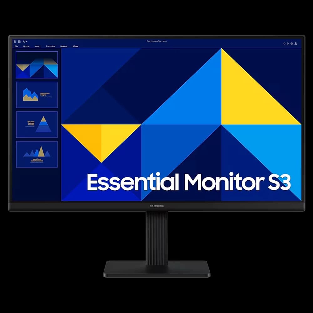 Fotografía del producto 22'' Samsung Essential S3 S30GD, LS22D300GALXZS, FHD (1920x1080), IPS, 100Hz, HDMI-VGA